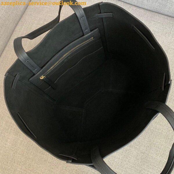 Replica Celine Small Cabas Phantom Bag In Black Grained Calfskin 6