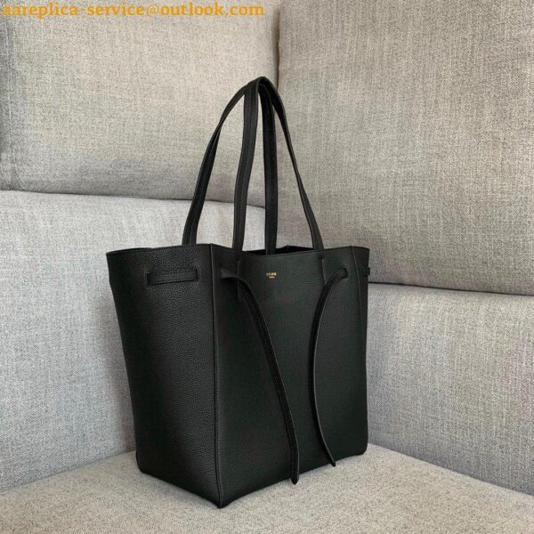 Replica Celine Small Cabas Phantom Bag In Black Grained Calfskin 8