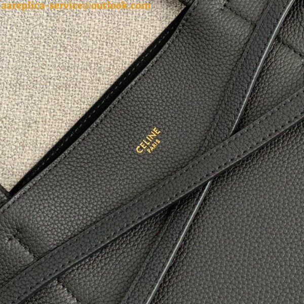 Replica Celine Small Cabas Phantom Bag In Black Grained Calfskin 11