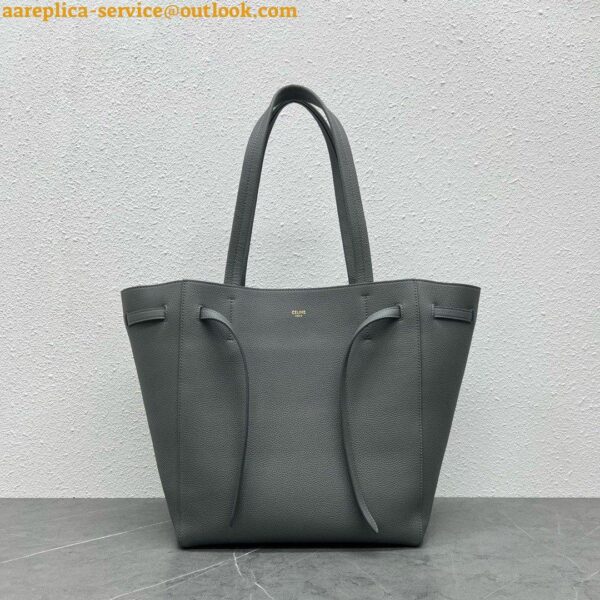 Replica Celine Small Cabas Phantom Bag In Grey Grained Calfskin 5