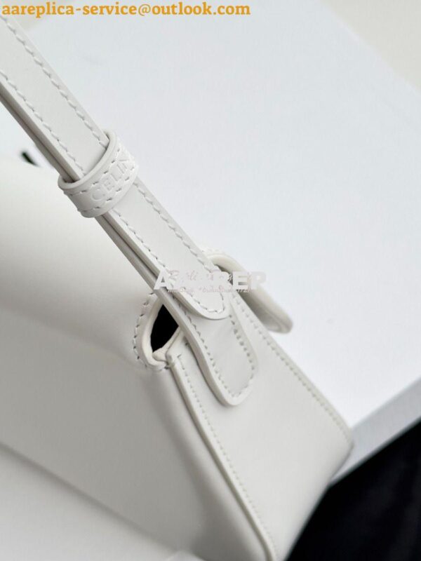 Replica Celine Medium Lola Bag In Shiny Calfskin 115533 White 14