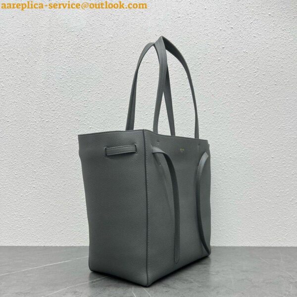 Replica Celine Small Cabas Phantom Bag In Grey Grained Calfskin 9