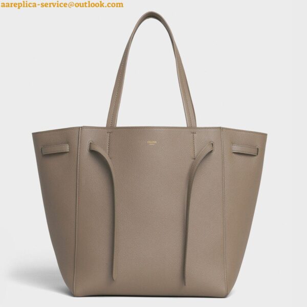 Replica Celine Small Cabas Phantom Bag In Taupe Grained Calfskin