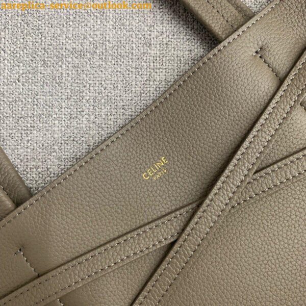 Replica Celine Small Cabas Phantom Bag In Taupe Grained Calfskin 9