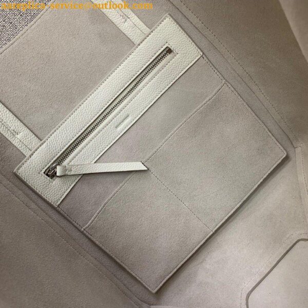 Replica Celine Small Cabas Phantom Bag In White Grained Calfskin 7