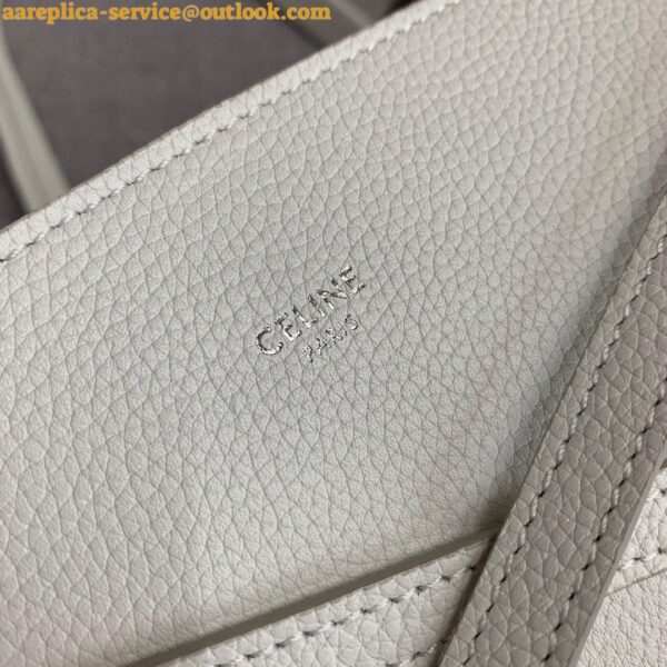 Replica Celine Small Cabas Phantom Bag In White Grained Calfskin 8