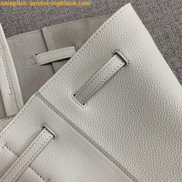 Replica Celine Small Cabas Phantom Bag In White Grained Calfskin 11