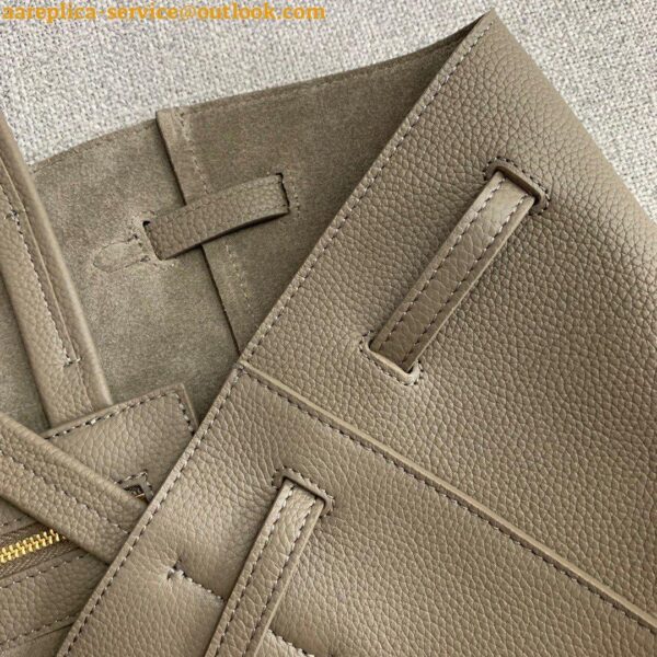 Replica Celine Small Cabas Phantom Bag In Taupe Grained Calfskin 20