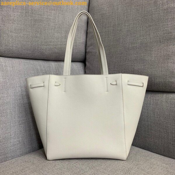 Replica Celine Small Cabas Phantom Bag In White Grained Calfskin 18