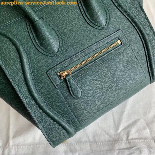 Replica Celine Micro Luggage Tote Bag In Amazone Drummed Calfskin 4