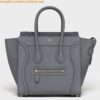 Replica Celine Micro Luggage Tote Bag In Khaki Green Drummed Calfskin