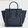 Replica Celine Micro Luggage Tote Bag In Kohl Drummed Calfskin