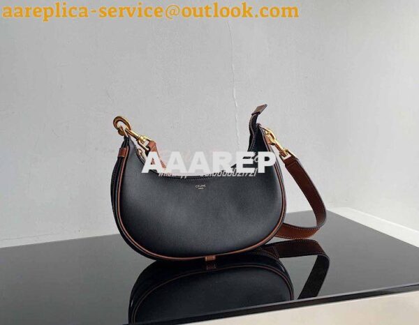 Replica Celine Medium Strap Ava Bag In Smooth Calfskin 196923 Black 7