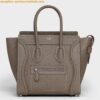 Replica Celine Micro Luggage Tote Bag In Slate Blue Drummed Calfskin