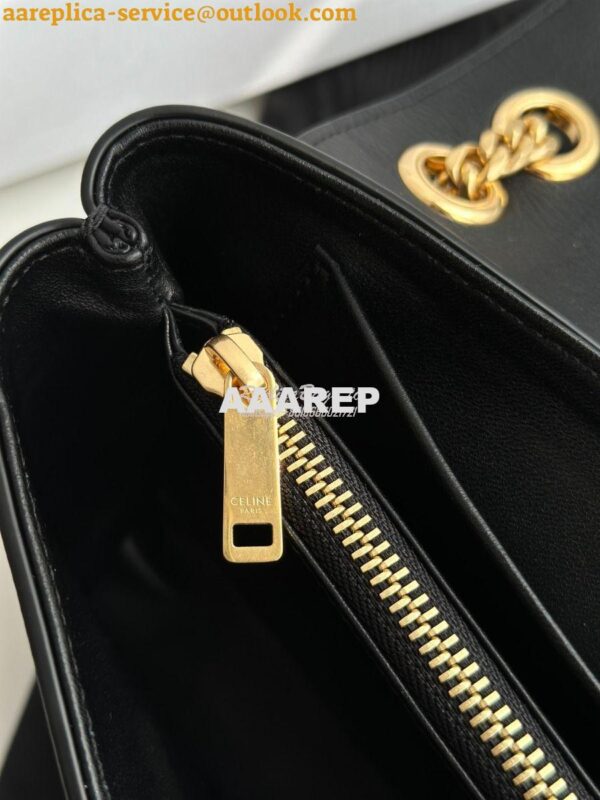 Replica Celine Medium Victoire Bag In Supple Calfskin 115853 Black 13