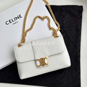 Replica Celine Medium Victoire Bag In Supple Calfskin 115853 White 2