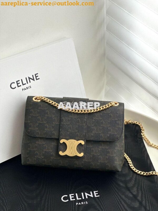 Replica Celine Medium Victoire Bag In Triomphe Canvas 115852 3