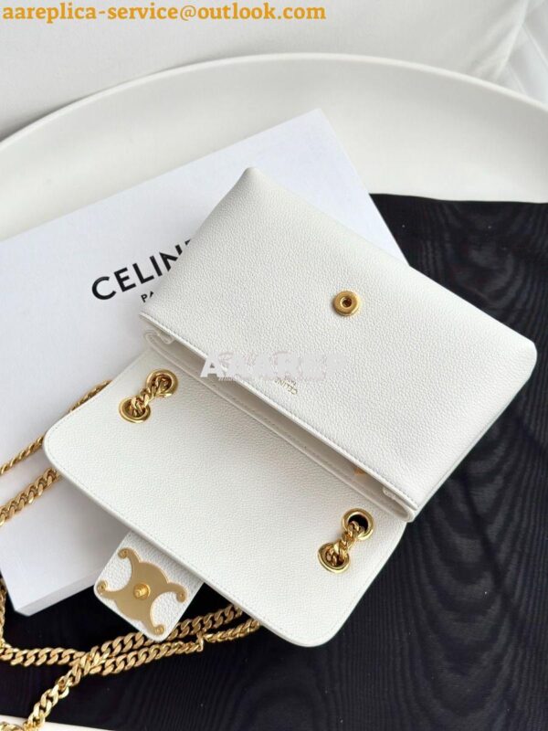 Replica Celine Medium Victoire Bag In Supple Calfskin 115853 White 12