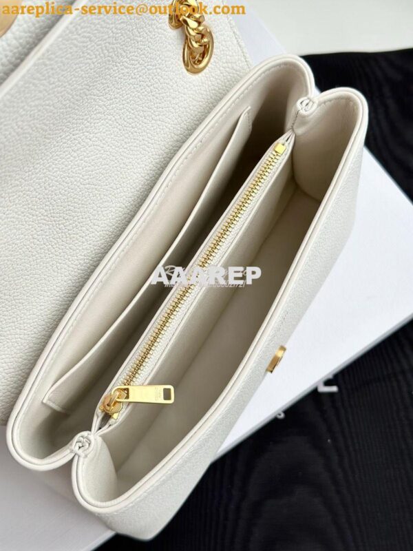 Replica Celine Medium Victoire Bag In Supple Calfskin 115853 White 14