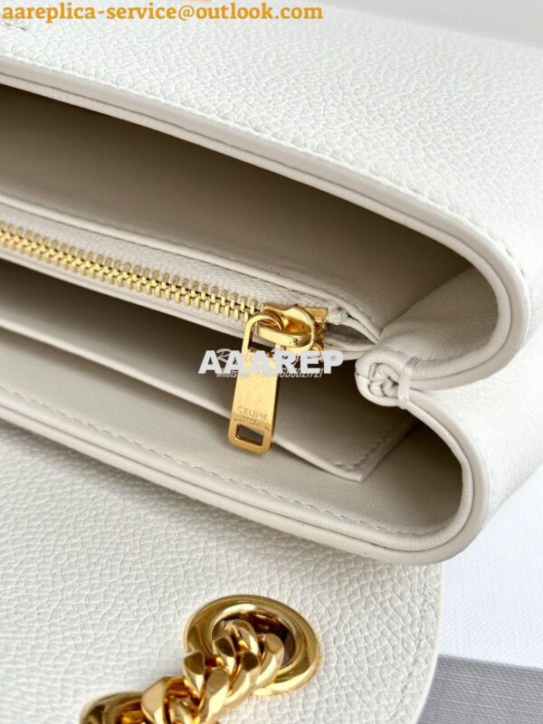 Replica Celine Medium Victoire Bag In Supple Calfskin 115853 White 15