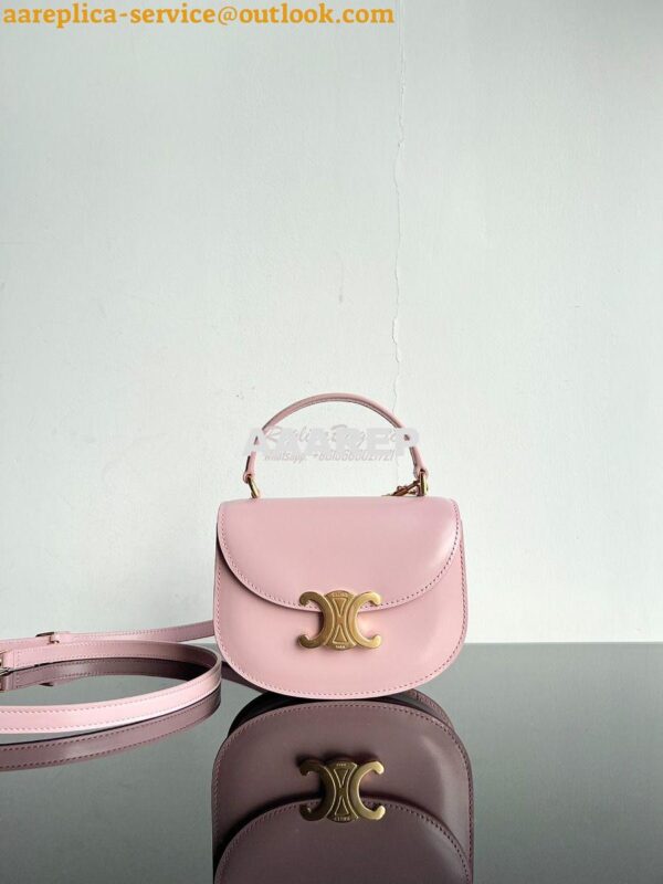 Replica Celine Mini Besace Clea In Shiny Calfskin 10L063 Rose 6