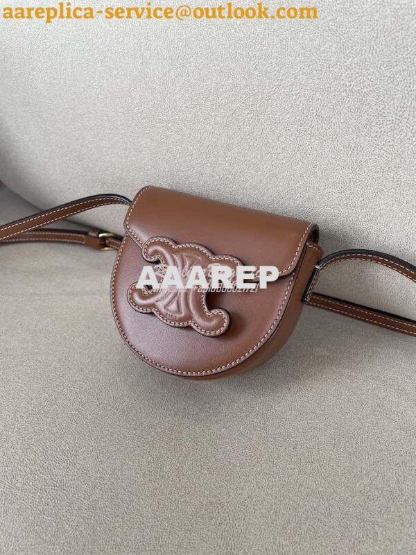 Replica Celine Mini Besace Cuir Triomphe In Smooth Calfskin 10J303 Tan 6