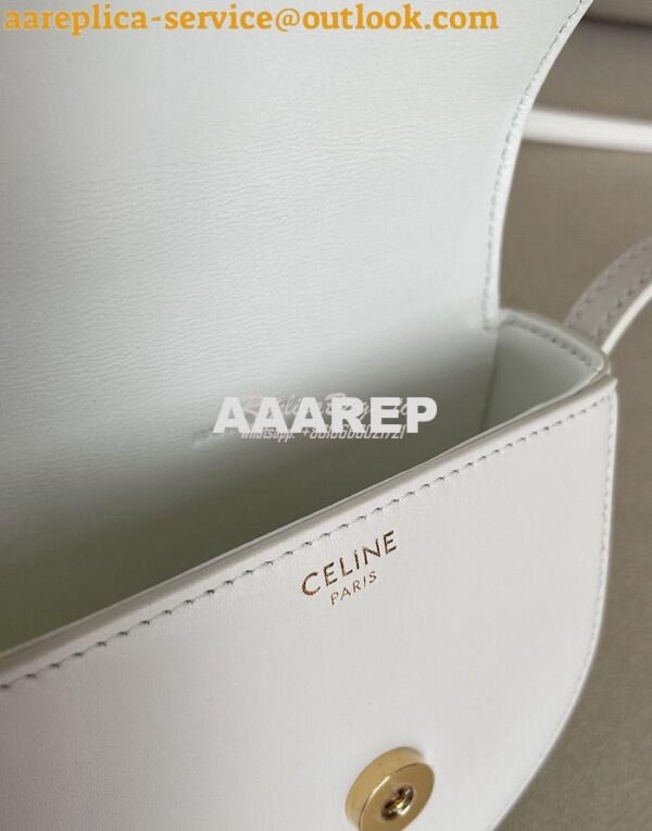 Replica Celine Mini Besace Cuir Triomphe In Smooth Calfskin 10J303 Whi 12