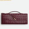 Replica Bottega Veneta Andiamo Clutch with Handle in Fondant Intrecciato Lambskin 2