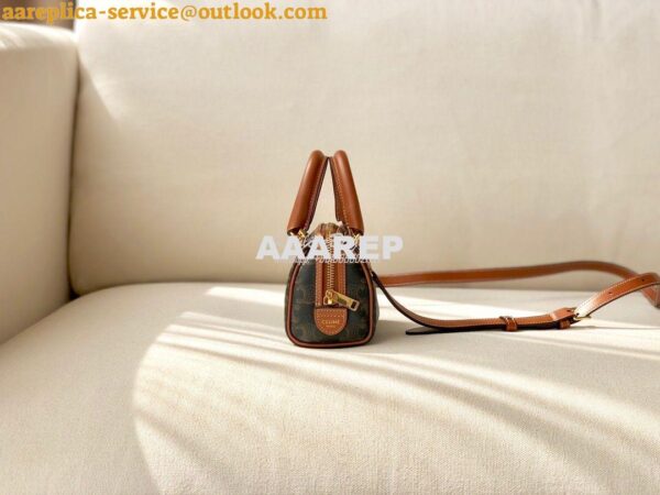 Replica Celine Mini Boston Bag In Triomphe Canvas 195112 8
