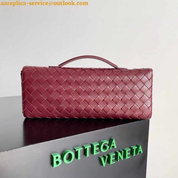 Replica Bottega Veneta Andiamo Clutch with Handle in Barolo Intrecciato Lambskin 5