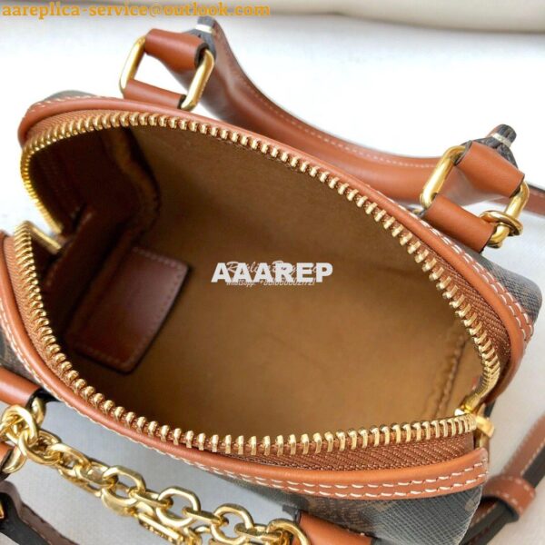 Replica Celine Mini Boston Bag In Triomphe Canvas 195112 12