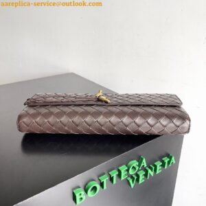 Replica Bottega Veneta Andiamo Clutch with Handle in Fondant Intrecciato Lambskin 2