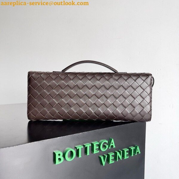 Replica Bottega Veneta Andiamo Clutch with Handle in Fondant Intrecciato Lambskin 9