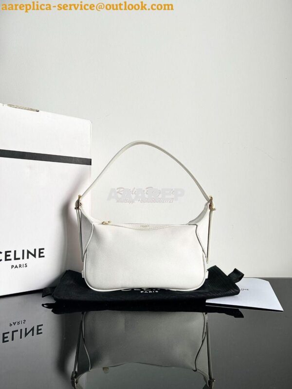 Replica Celine Mini Romy In Supple Calfskin 10K123 White 3