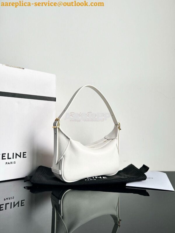 Replica Celine Mini Romy In Supple Calfskin 10K123 White 4