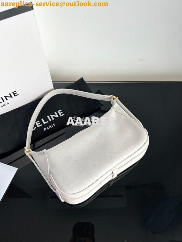 Replica Celine Mini Romy In Supple Calfskin 10K123 White 5