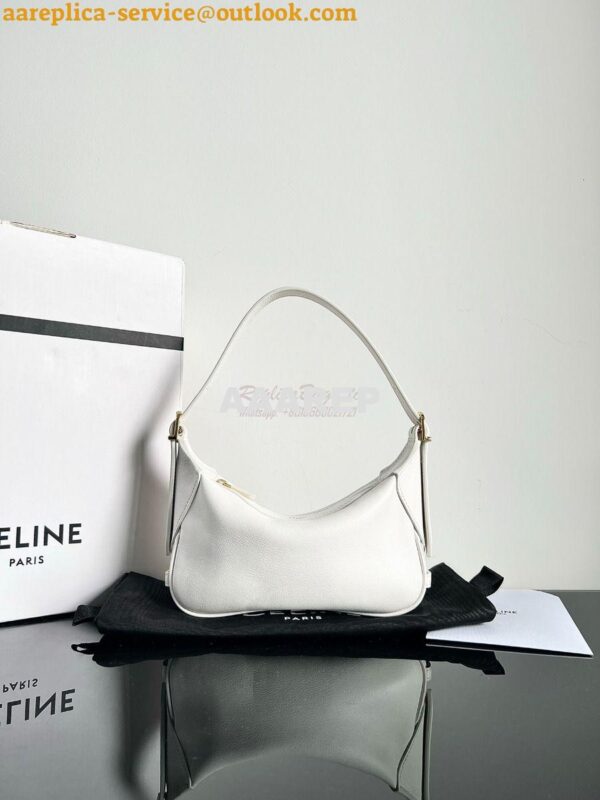 Replica Celine Mini Romy In Supple Calfskin 10K123 White 7