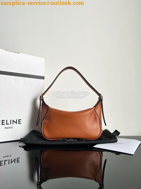 Replica Celine Mini Romy In Supple Calfskin 10K123 Tan 19