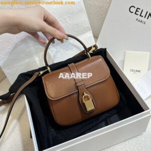 Replica Celine Mini Tabou In Smooth Calfskin 10L343 Tan