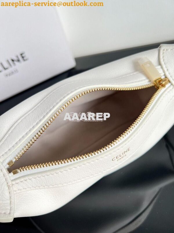 Replica Celine Mini Romy In Supple Calfskin 10K123 White 15