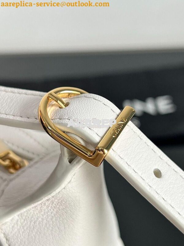 Replica Celine Mini Romy In Supple Calfskin 10K123 White 17