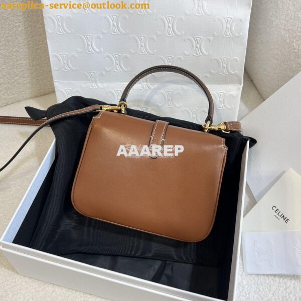 Replica Celine Mini Tabou In Smooth Calfskin 10L343 Tan 8