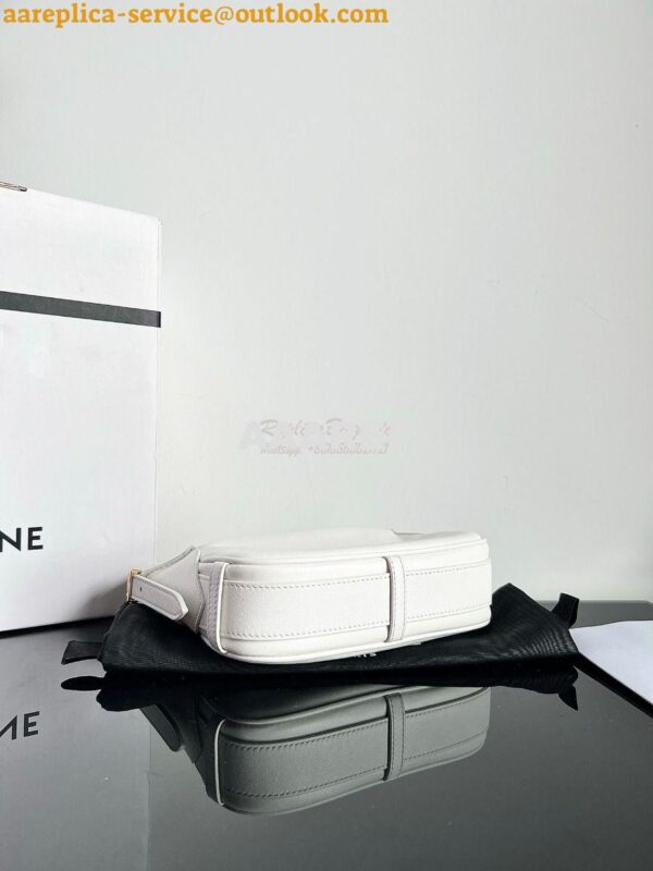 Replica Celine Mini Romy In Supple Calfskin 10K123 White 19