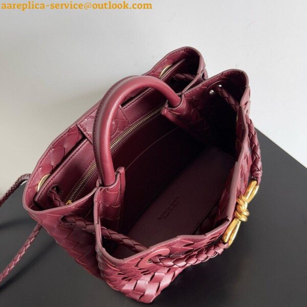 Replica Bottega Veneta Andiamo Small Bag in Barolo Intrecciato Lambskin 6