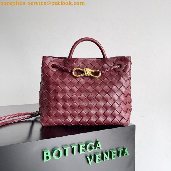 Replica Bottega Veneta Andiamo Small Bag in Barolo Intrecciato Lambskin 7