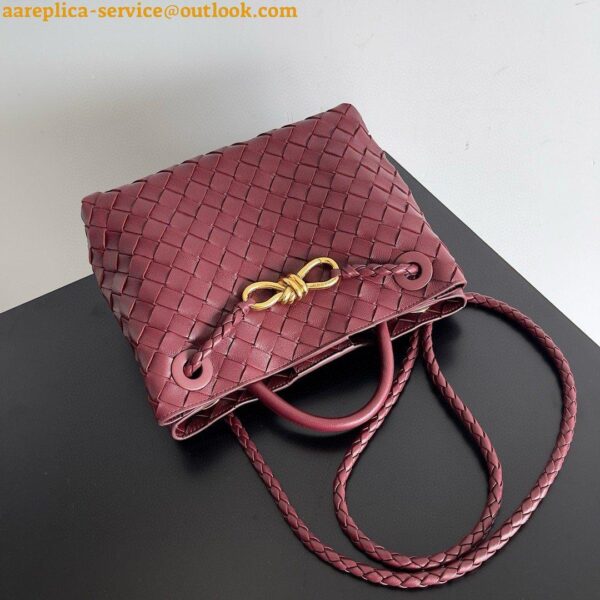 Replica Bottega Veneta Andiamo Small Bag in Barolo Intrecciato Lambskin 8