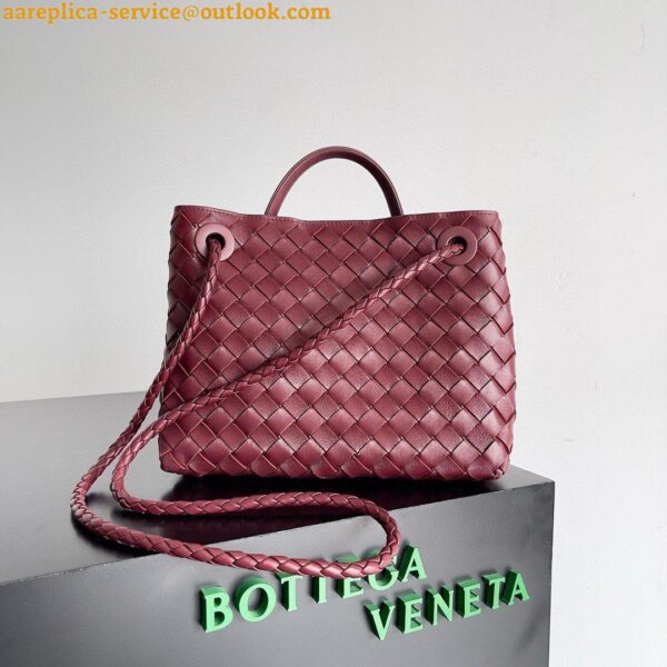 Replica Bottega Veneta Andiamo Small Bag in Barolo Intrecciato Lambskin 10