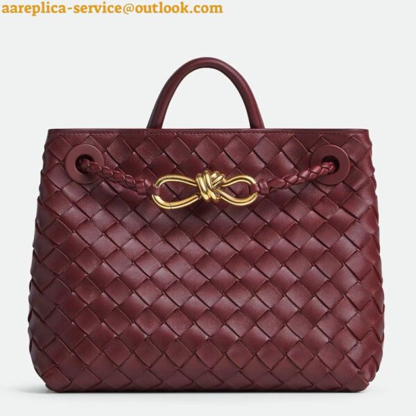 Replica Bottega Veneta Andiamo Small Bag in Barolo Intrecciato Lambskin 11