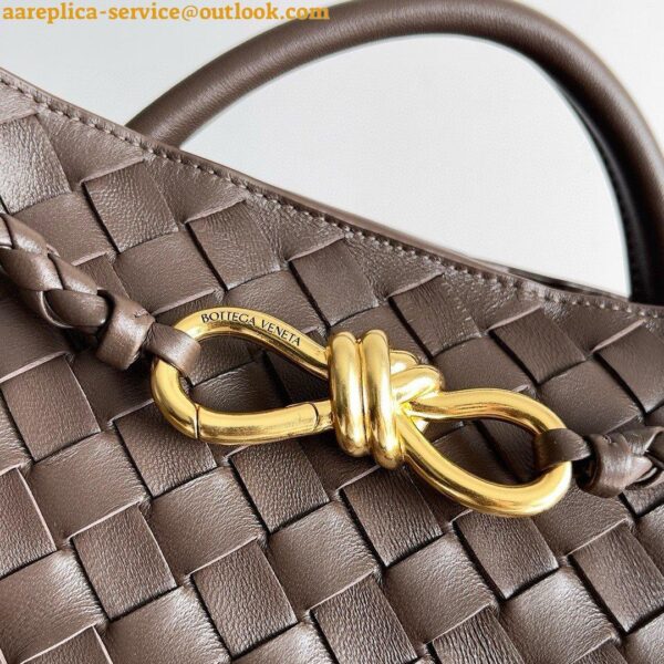 Replica Bottega Veneta Andiamo Small Bag in Kaki Intrecciato Lambskin 11