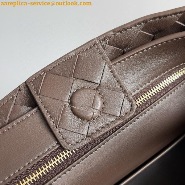 Replica Bottega Veneta Andiamo Small Bag in Kaki Intrecciato Lambskin 12